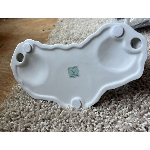 Partylite Snowbell Kids Votive Candle Holder Snowman Porcelain P7869 Christmas - Picture 4 of 4